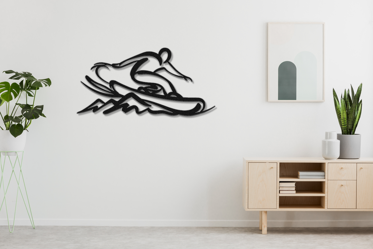 Snowboarding Metal Wall Art