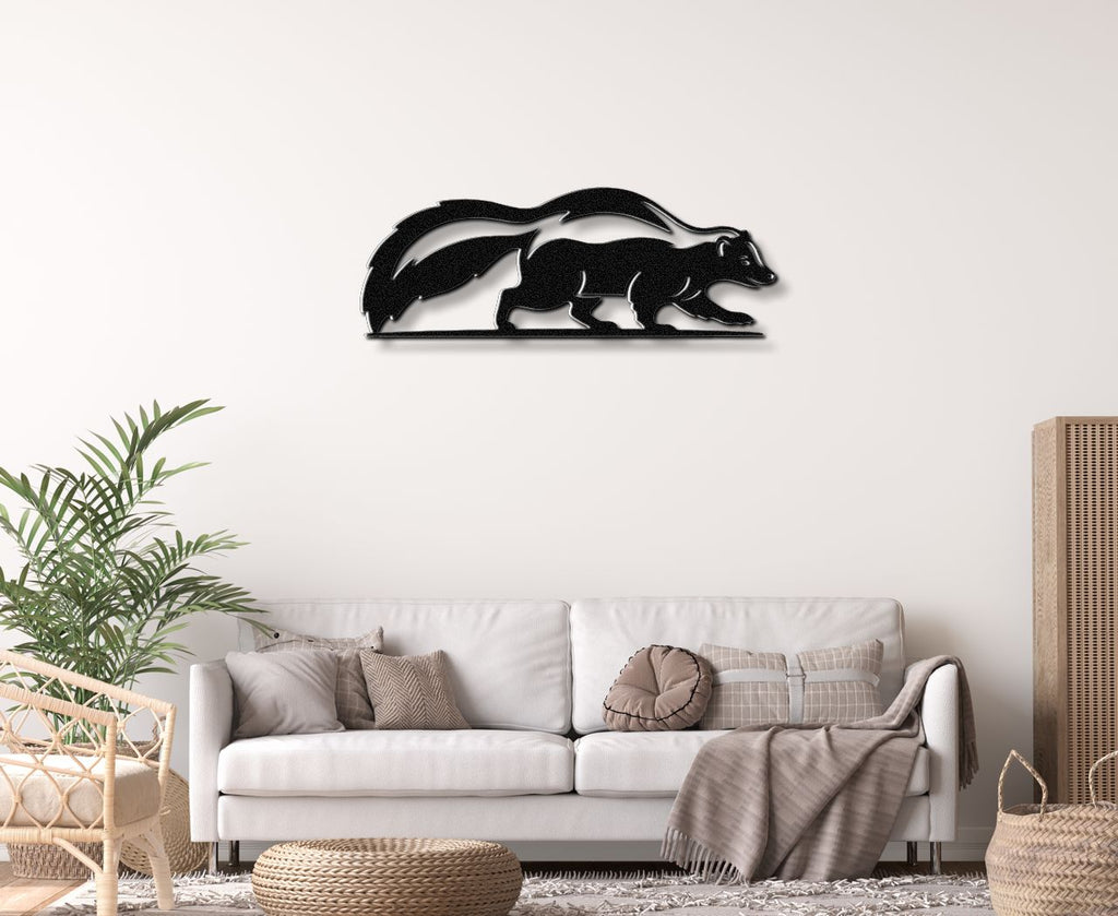 Sneaky Skunk Metal Wall Art