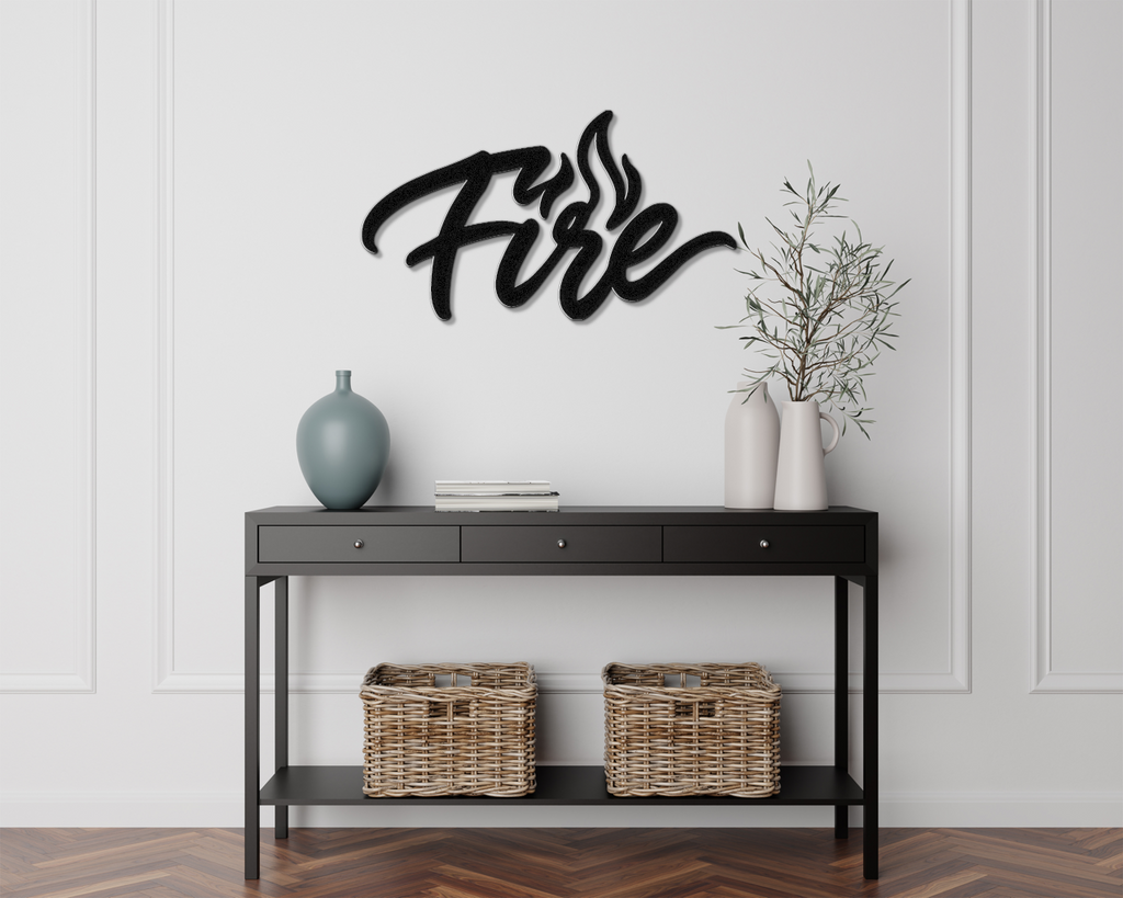 Abstract Fire Metal Wall Art