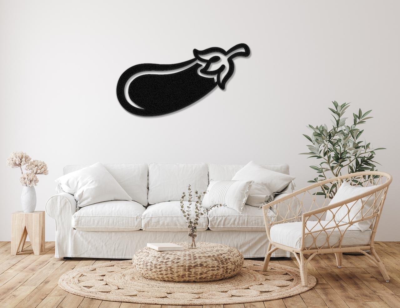 Eggplant Metal Wall Art
