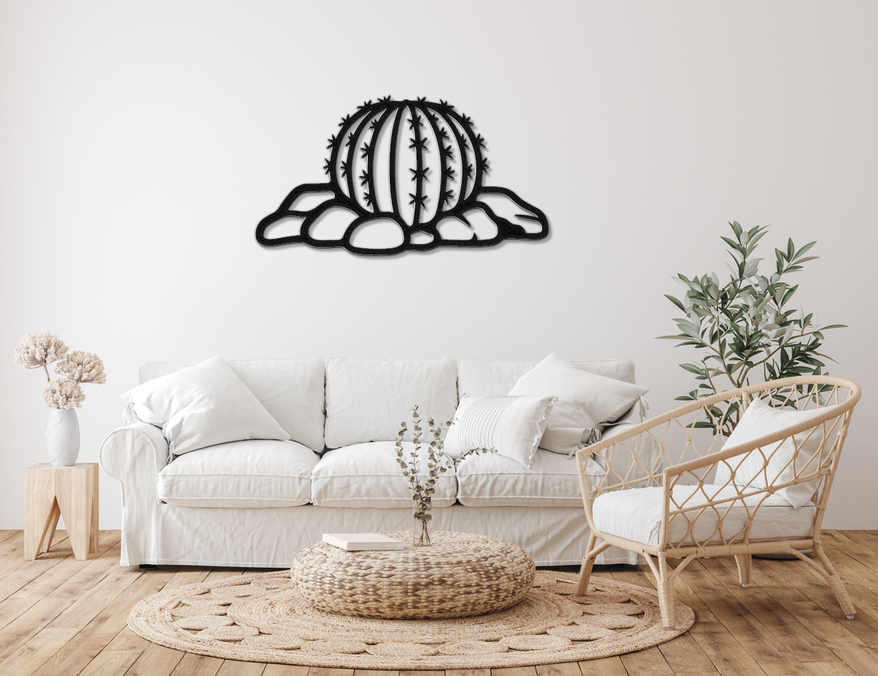 Barrel Cactus Metal Wall Art