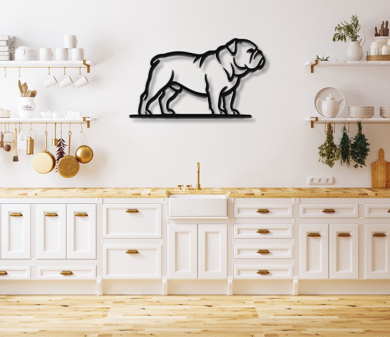 Bulldog Metal Wall Art