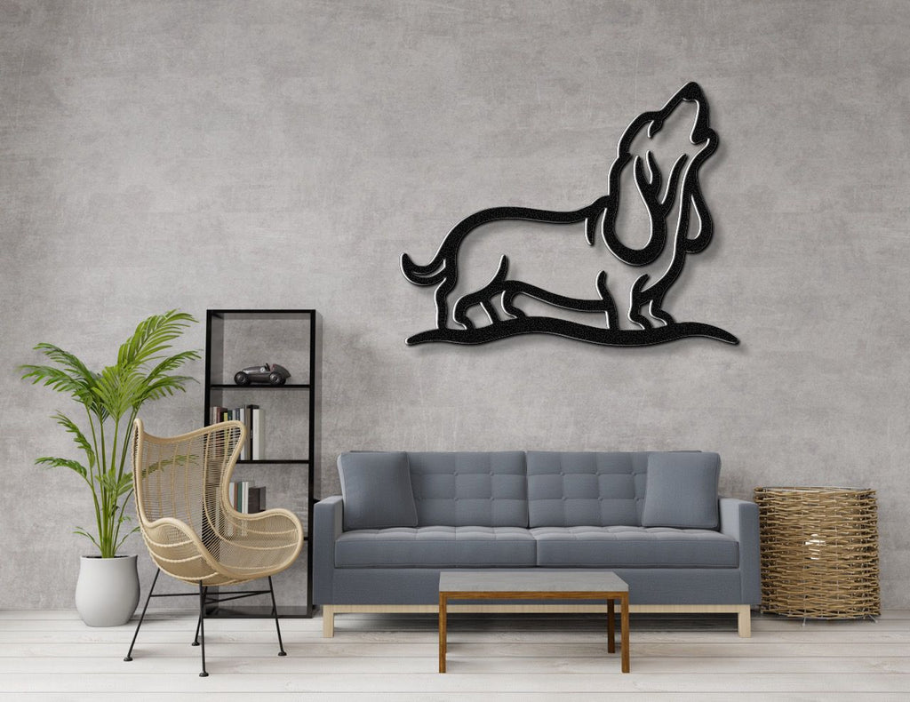 Basset Hound Metal Wall Art