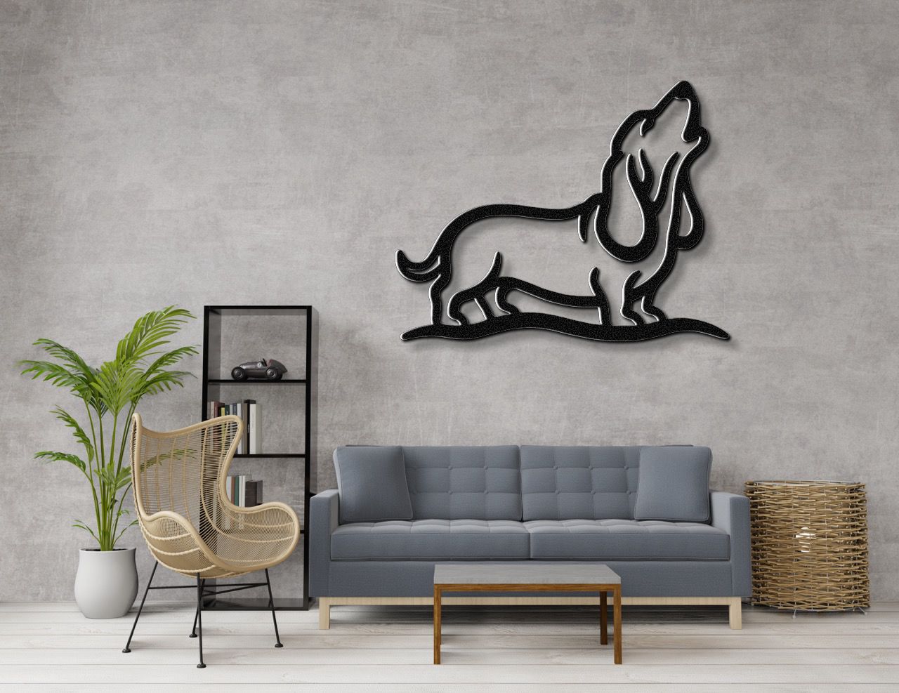 Basset Hound Metal Wall Art