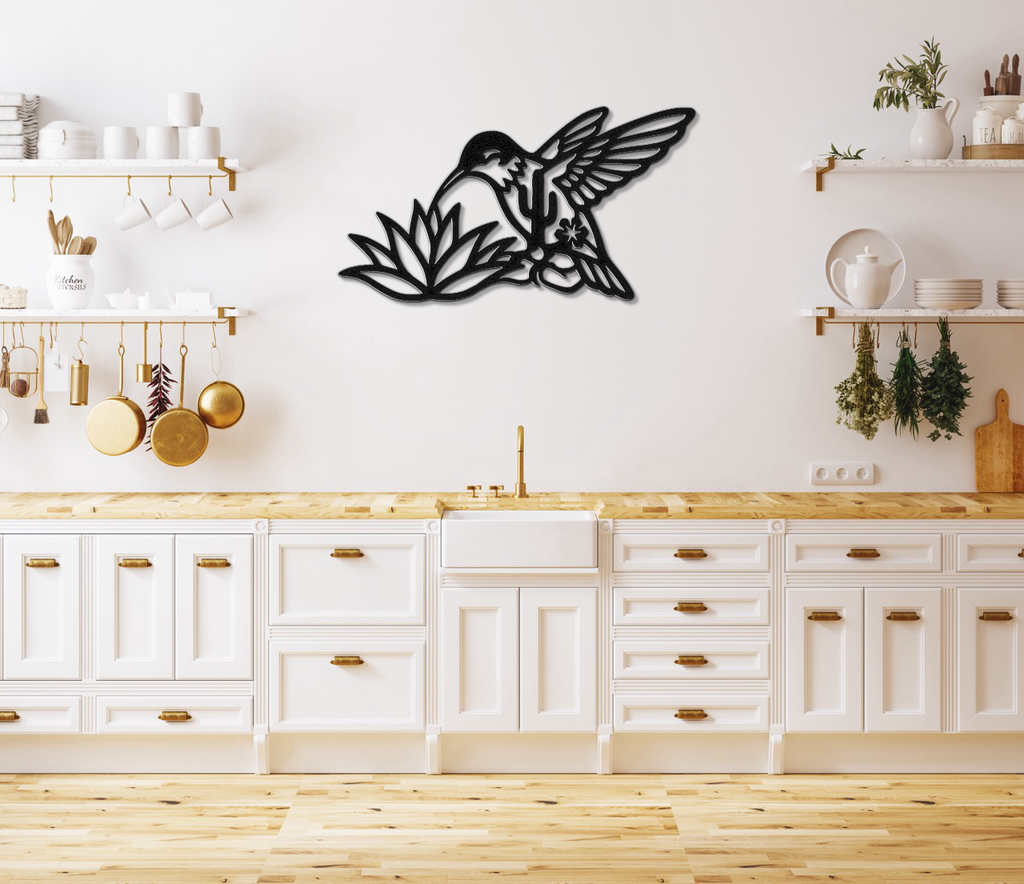 Desert Hummingbird Metal Wall Art