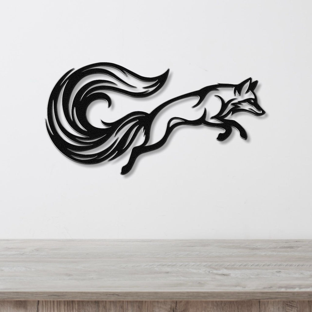 Sneaky Fox Metal Wall Art