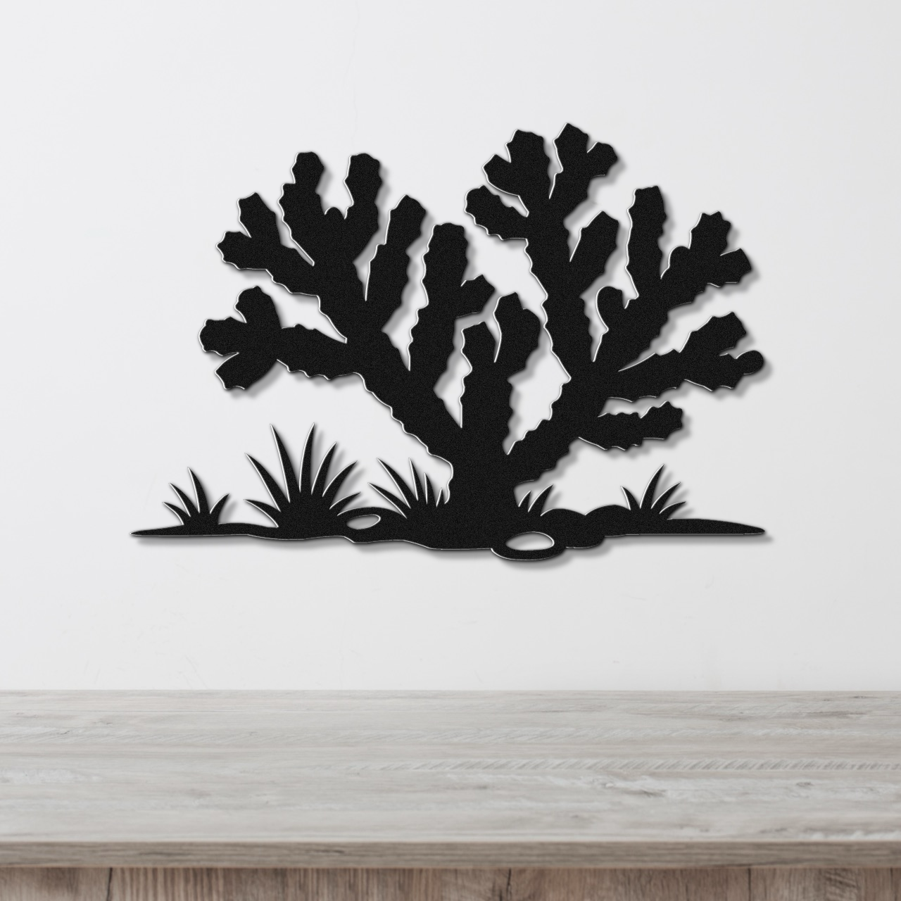 Cholla Cactus Metal Wall Art