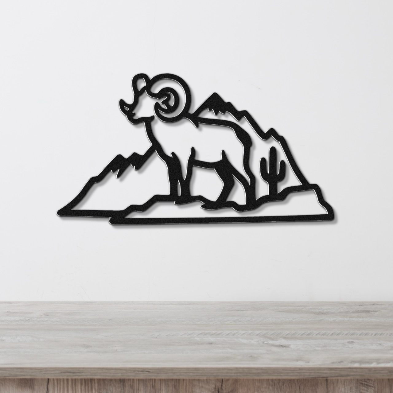 Desert Bighorn Sheep Metal Wall Art