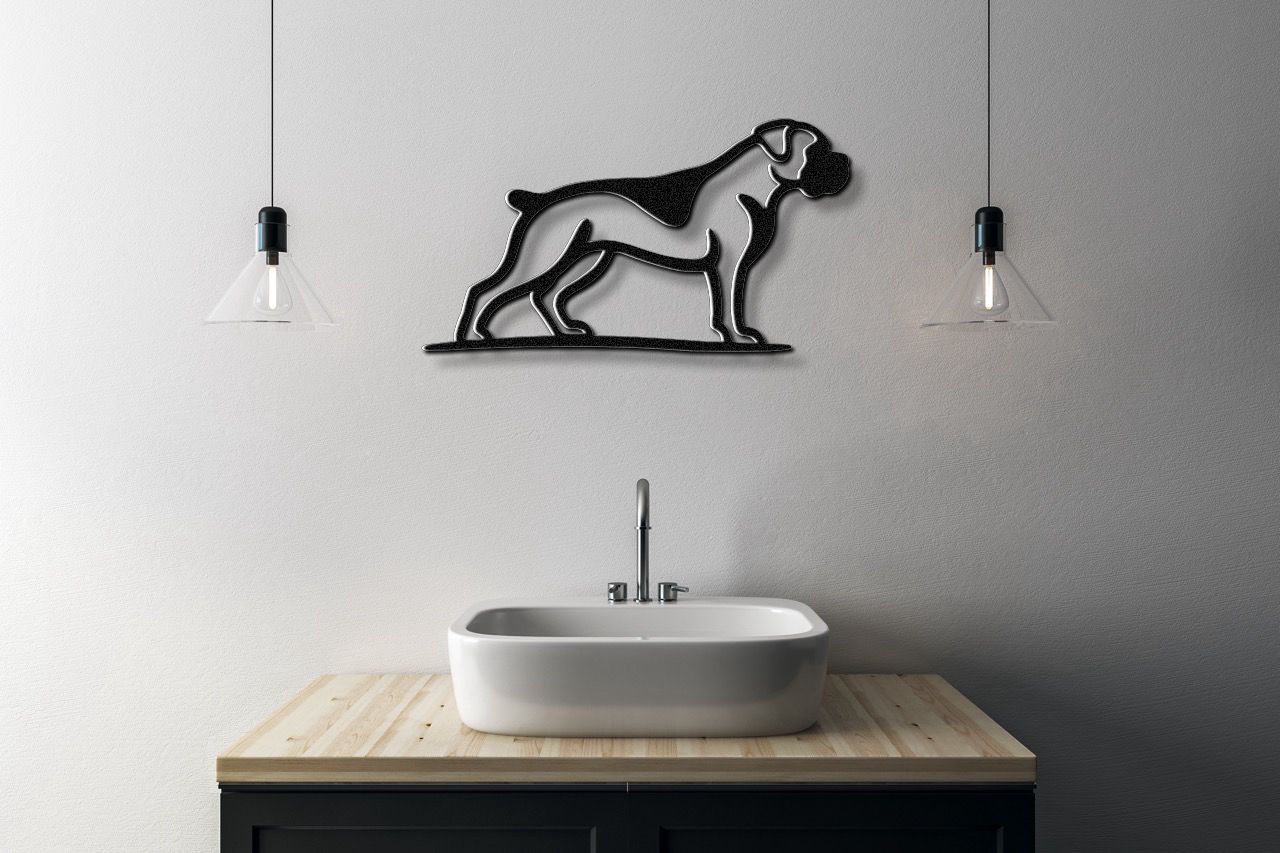 Boxer Dog Metal Wall Art