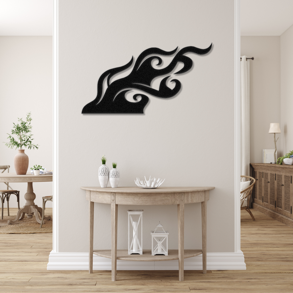 Abstract Fire Metal Wall Art