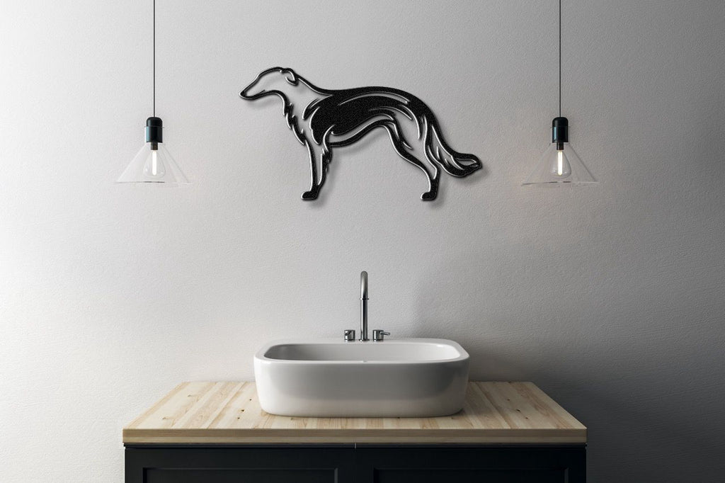 Borzoi Dog Metal Wall Art