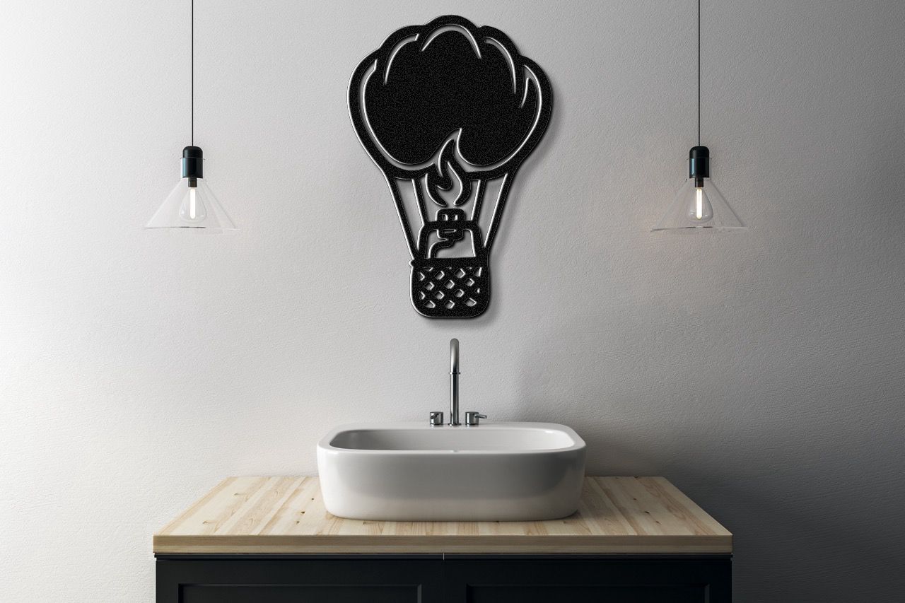 Hot Air Balloon Metal Wall Art