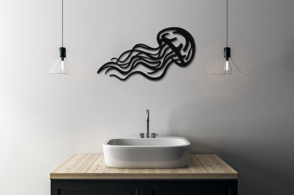 Jellyfish Metal Wall Art