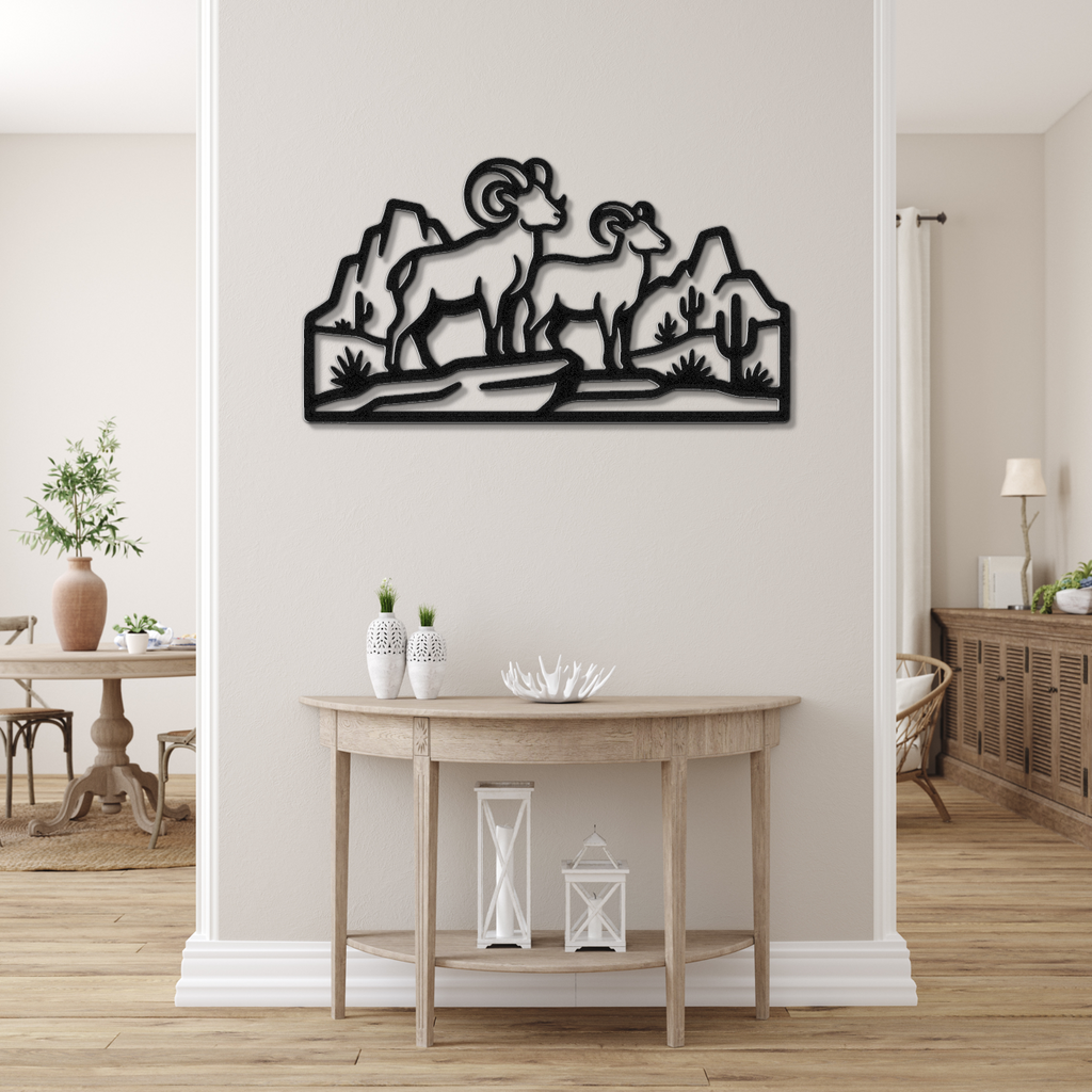 Arizona Bighorn Sheep Metal Wall Art