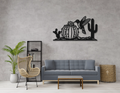 Hummingbird and Cactus Metal Wall Art