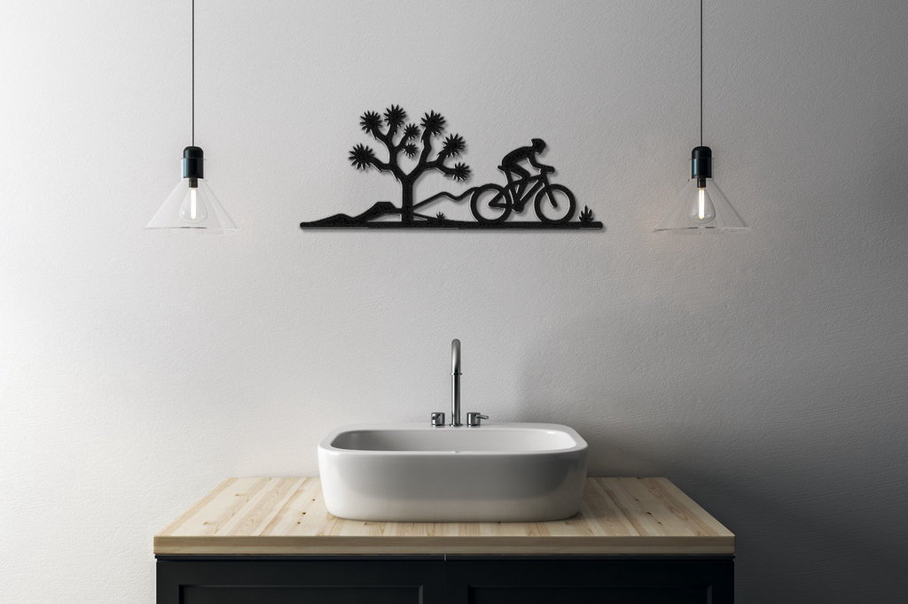 Joshua Tree Cycling Metal Wall Art