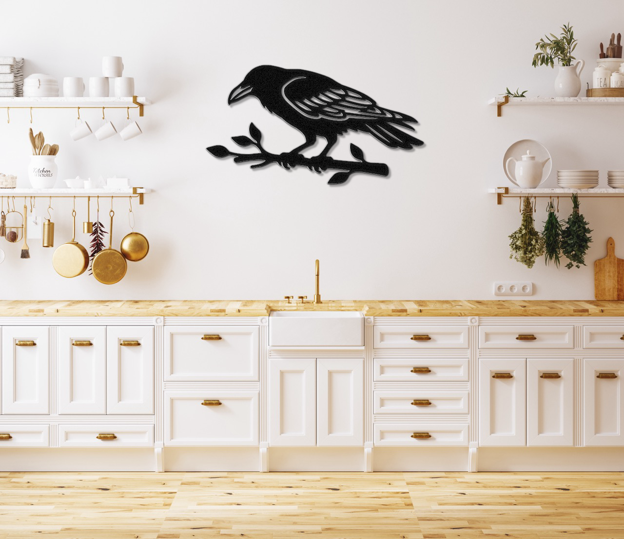 Raven Metal Wall Art