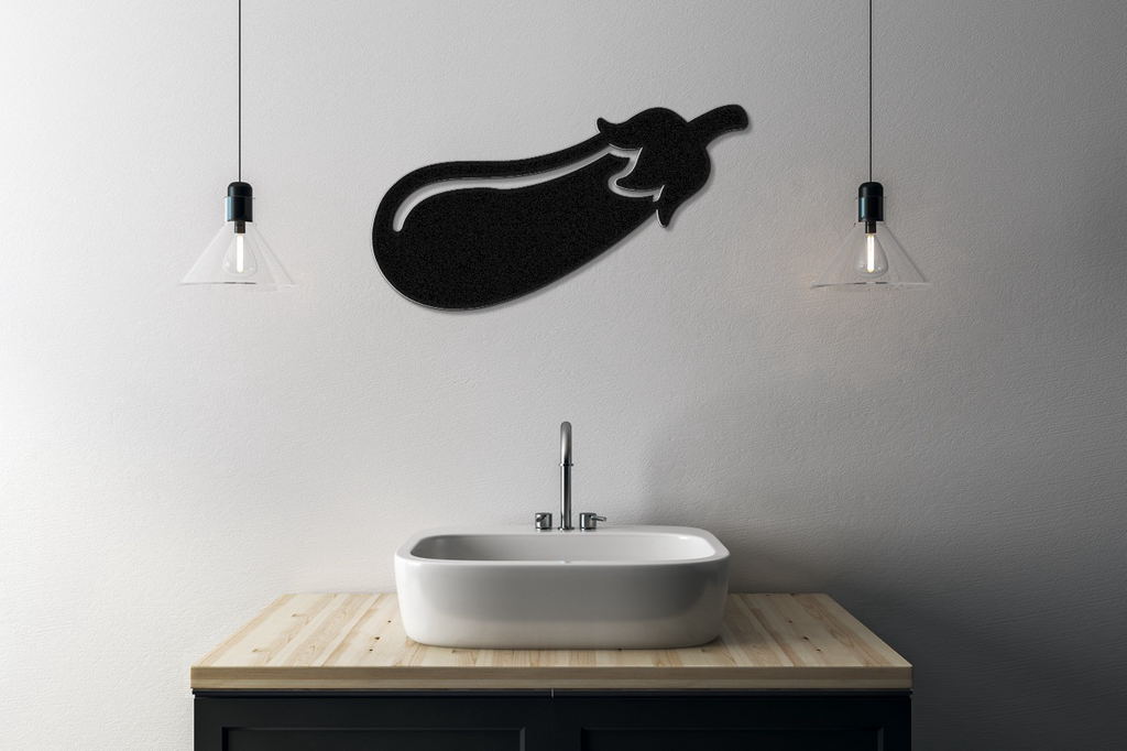 Eggplant Metal Wall Art