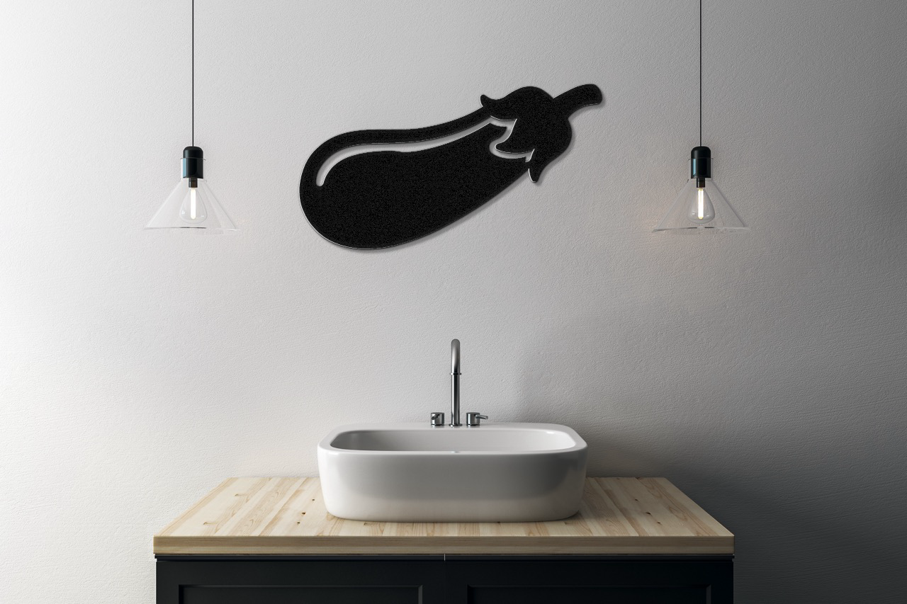 Eggplant Metal Wall Art