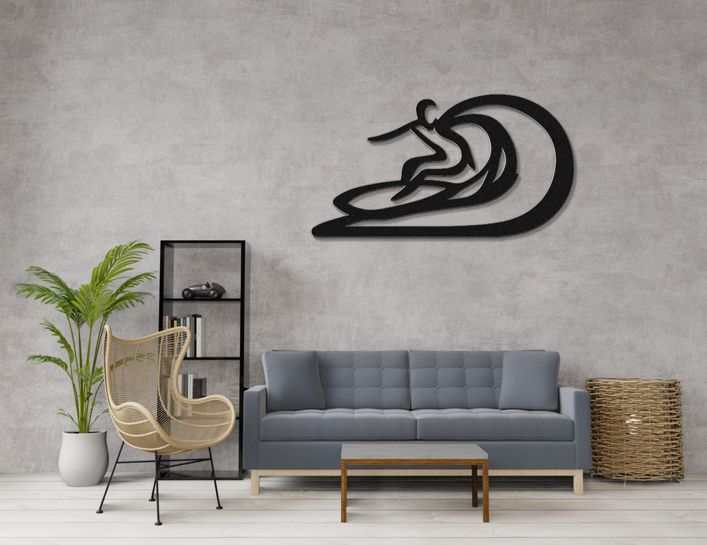 Surfer Metal Wall Art