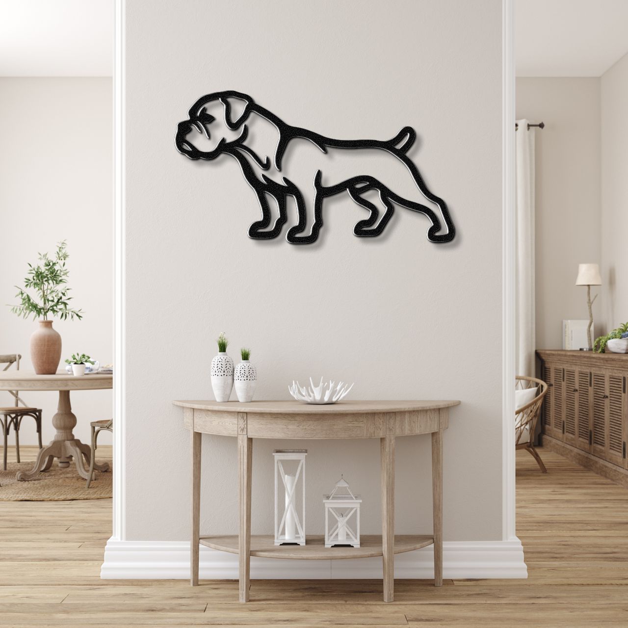 Boxer Dog Metal Wall Art