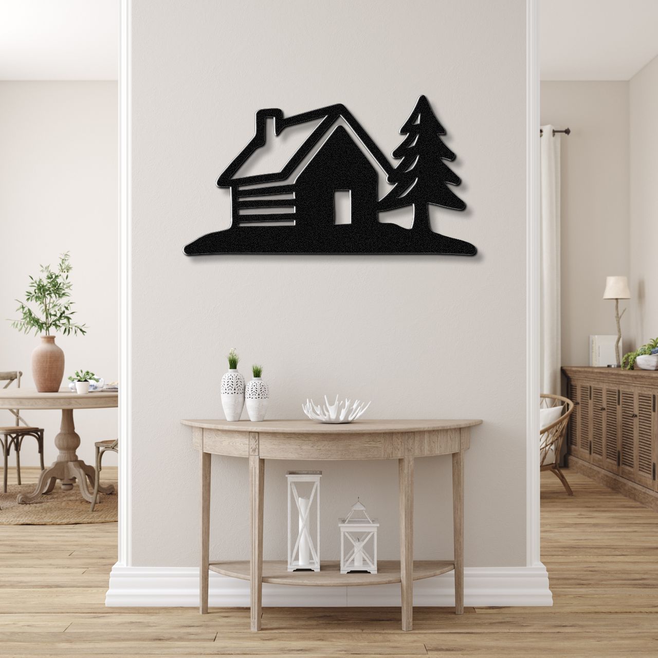 Mountain Cabin Metal Wall Art