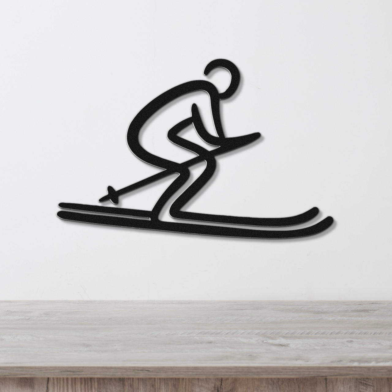 Skiing Metal Wall Art