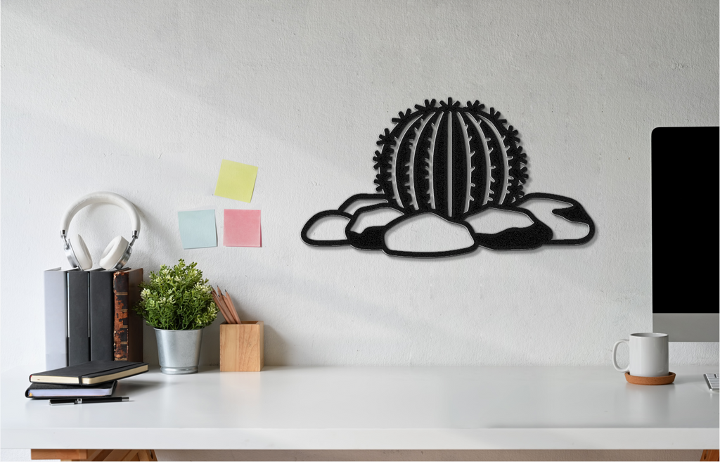 Barrel Cactus Metal Wall Art