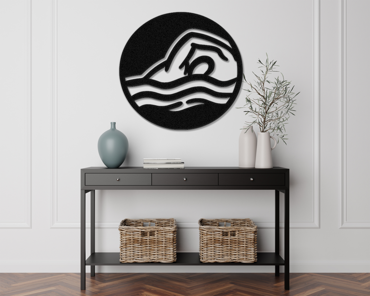 Swimmer Metal Wall Art
