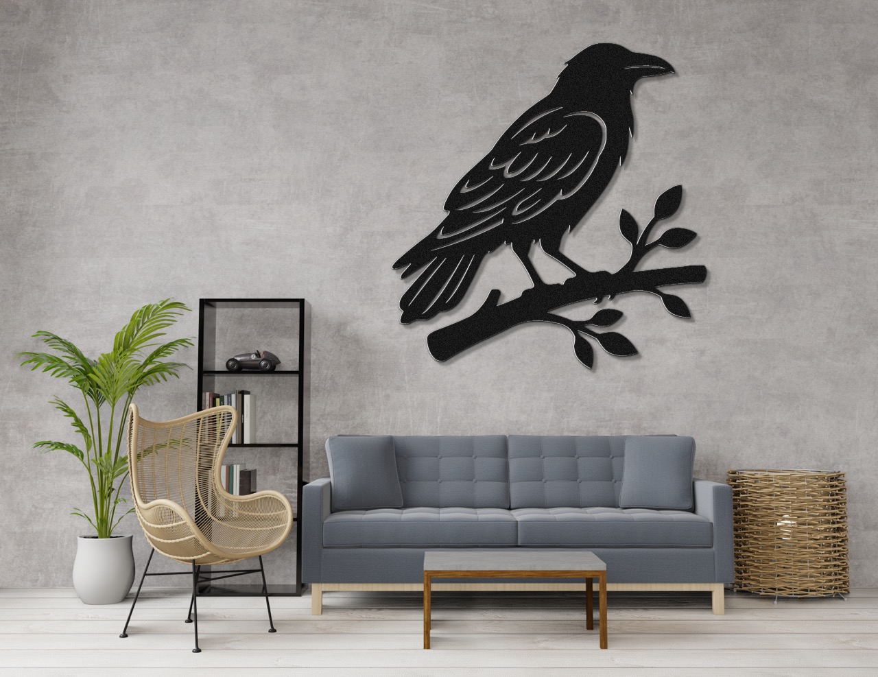 Raven Metal Wall Art