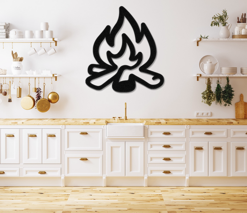 Campfire Metal Wall Art