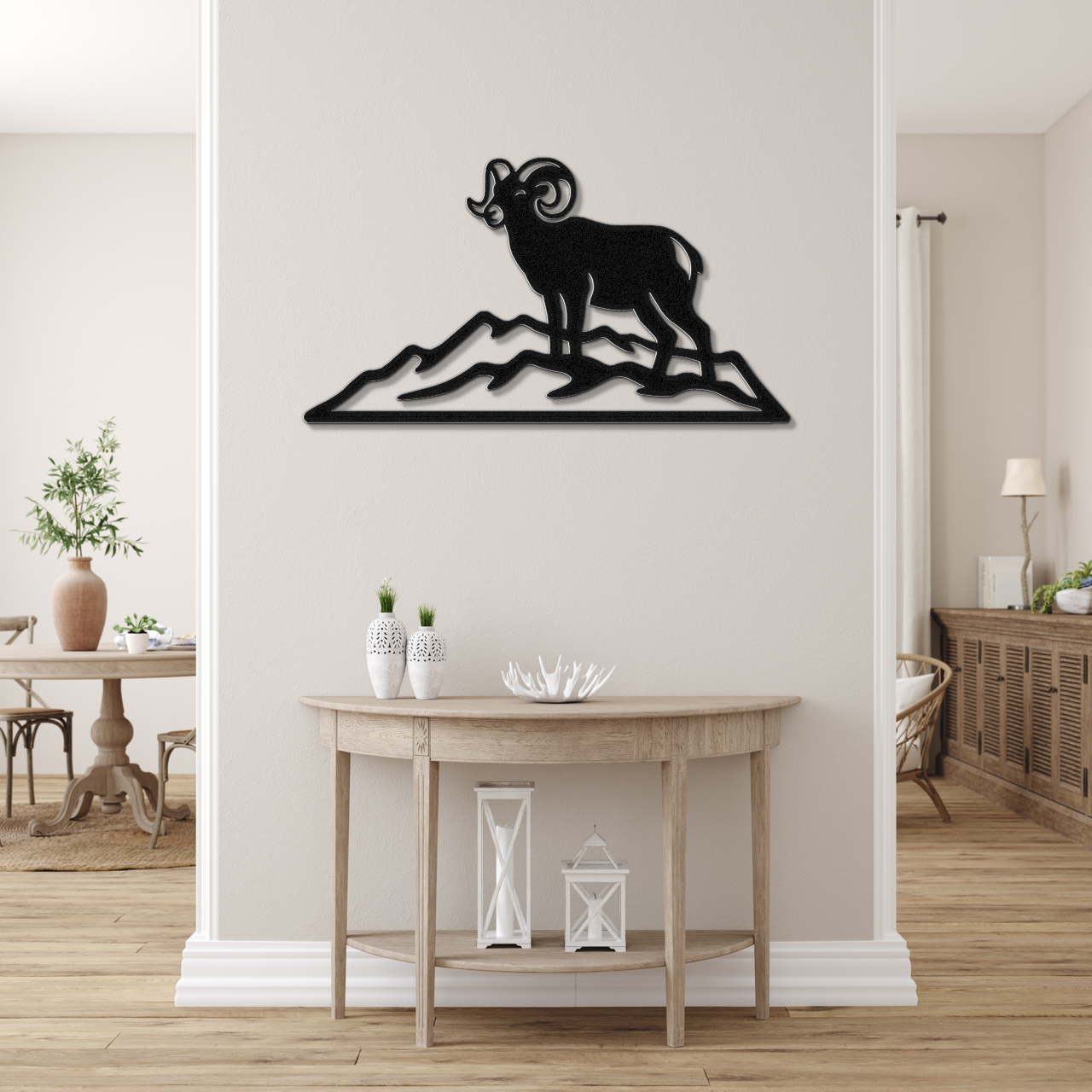Mountain Bighorn Sheep Metal Wall Art