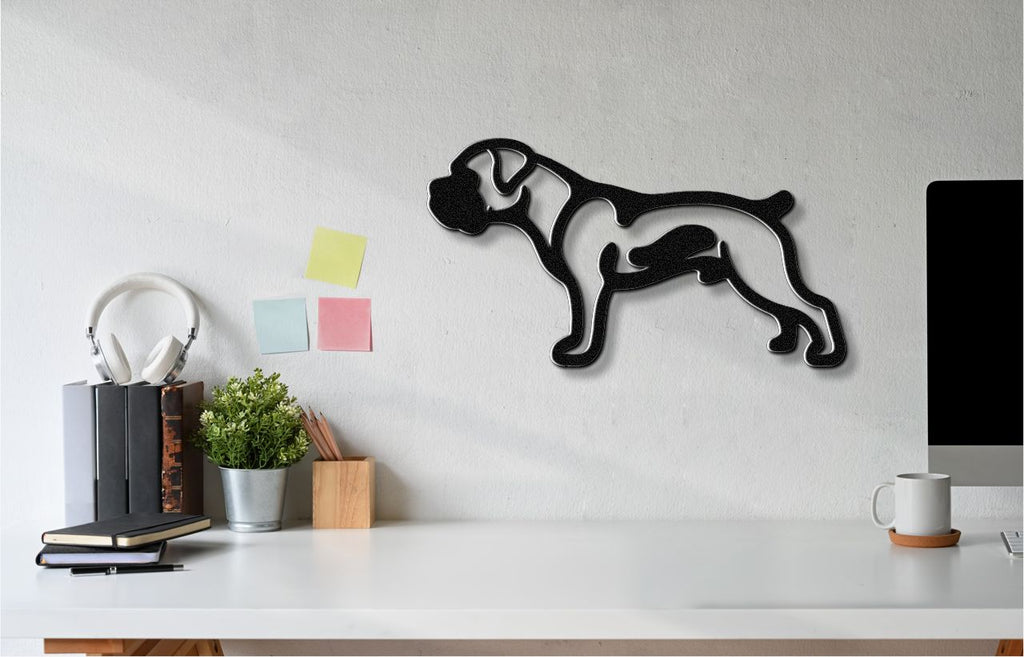 Boxer Dog Metal Wall Art