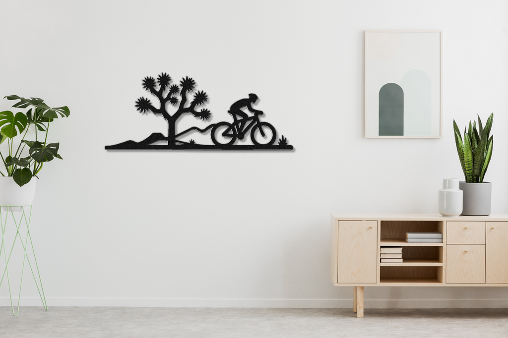 Joshua Tree Cycling Metal Wall Art