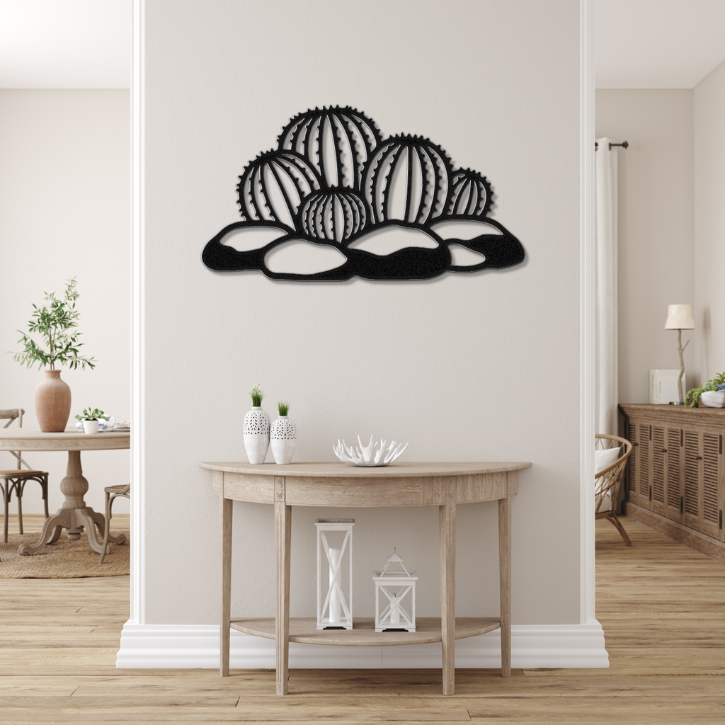 Barrel Cactus Metal Wall Art