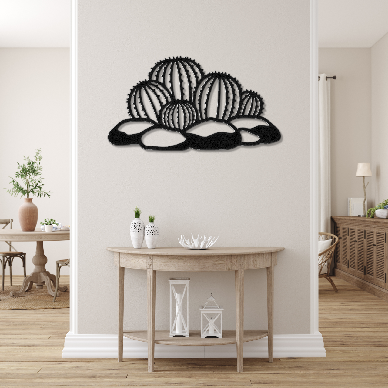 Barrel Cactus Metal Wall Art
