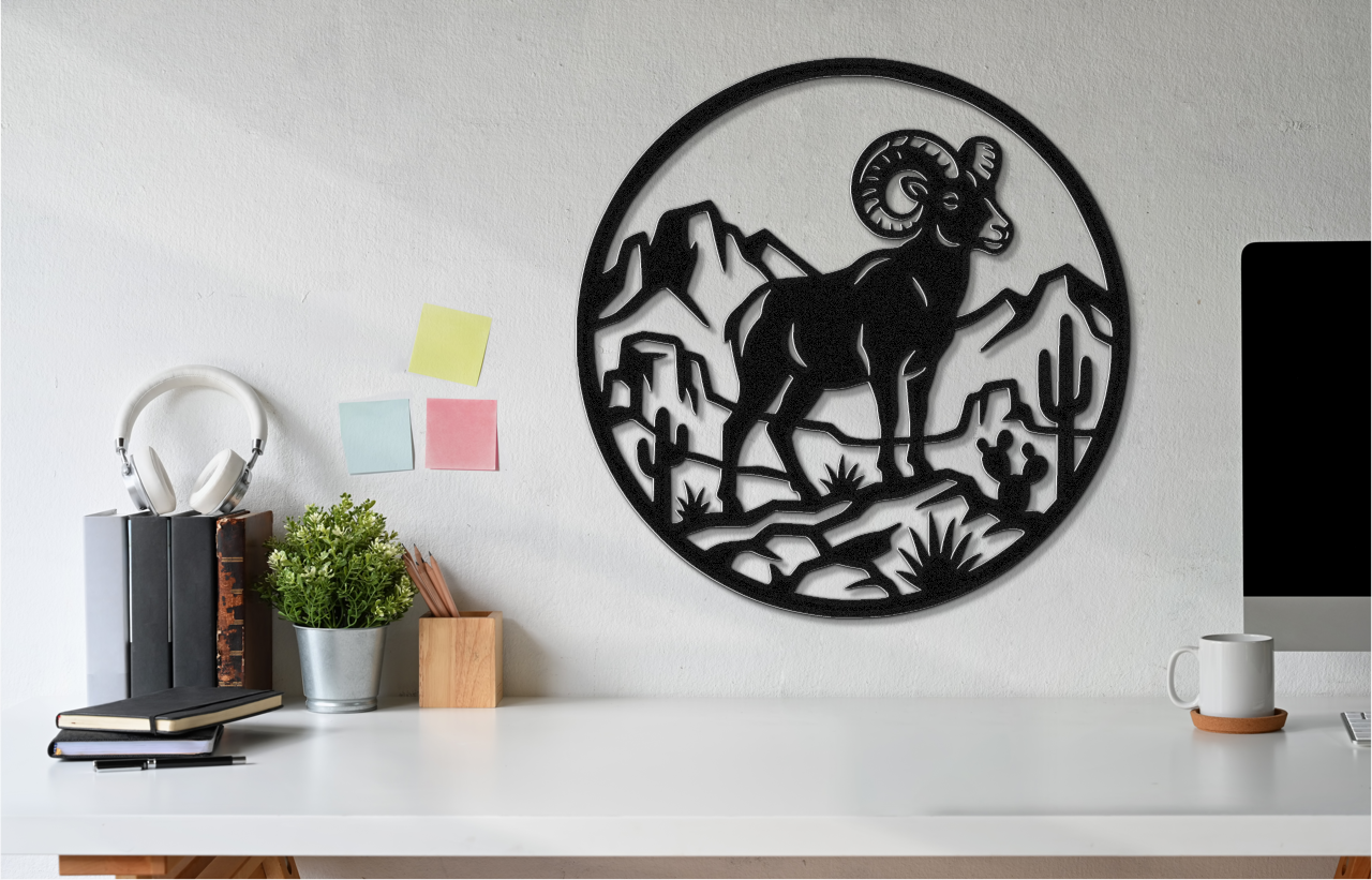 Arizona Bighorn Sheep Metal Wall Art