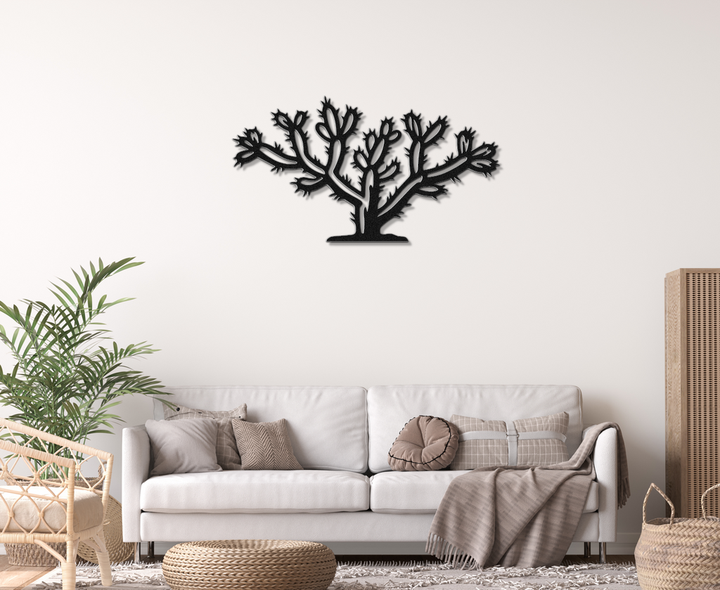 Cholla Cactus Metal Wall Art