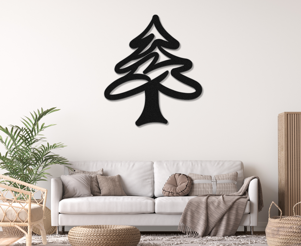 Pine Tree Metal Wall Art