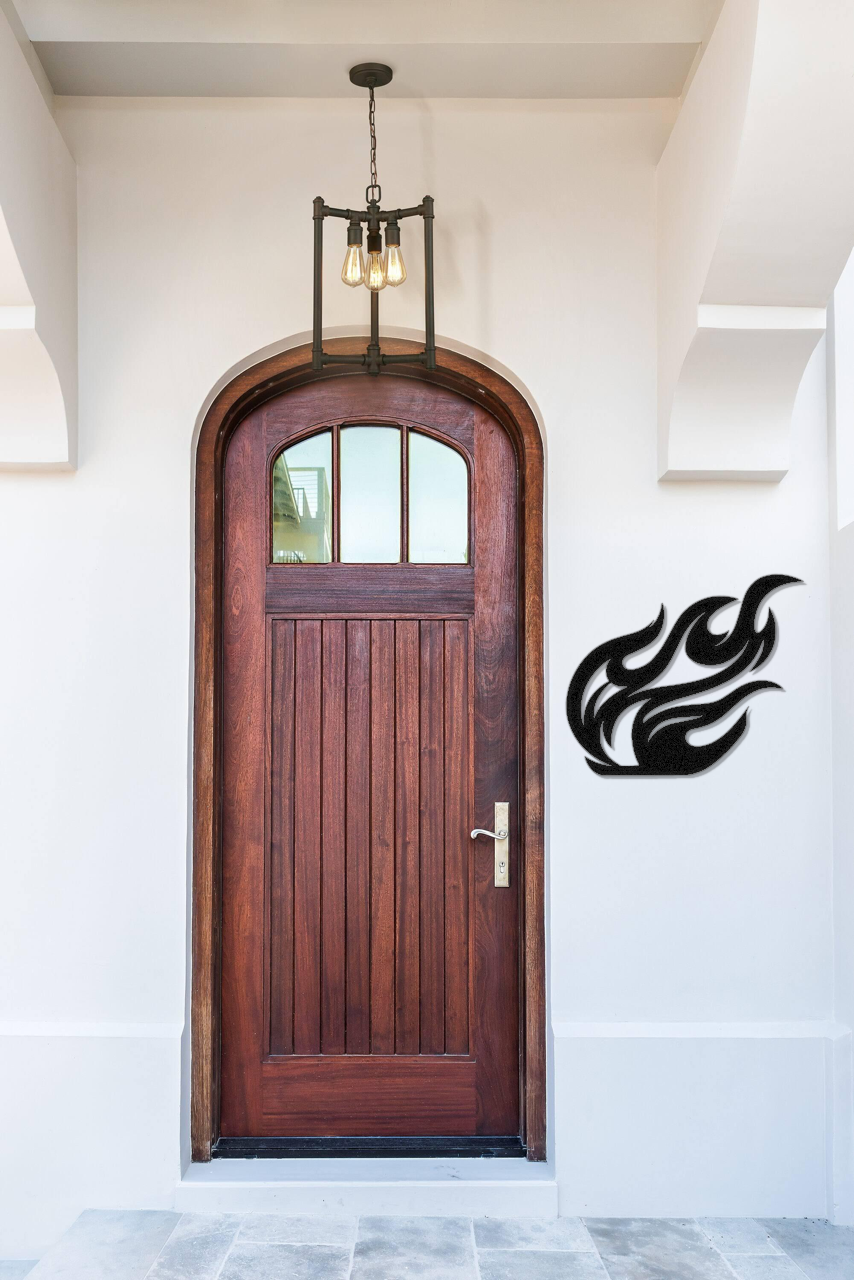 Abstract Fire Metal Wall Art