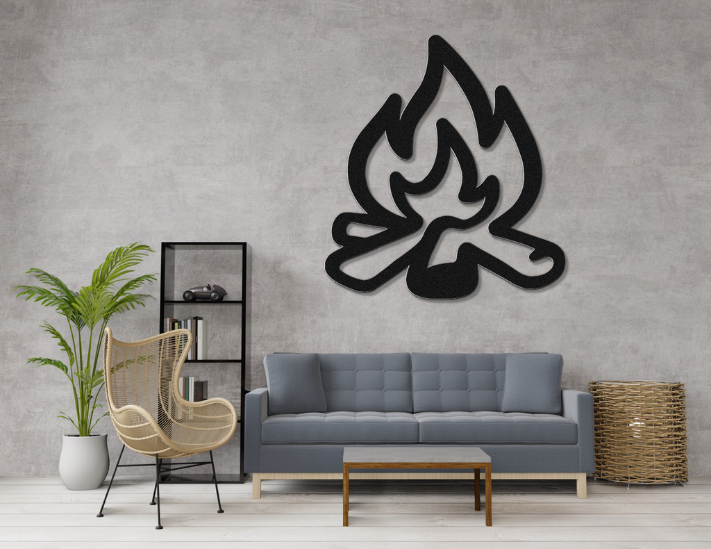 Campfire Metal Wall Art