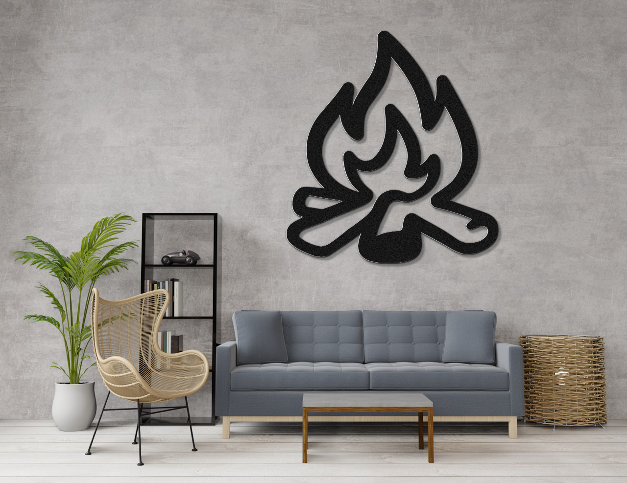 Campfire Metal Wall Art