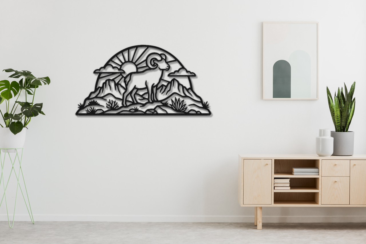 Bighorn Sheep Metal Wall Art