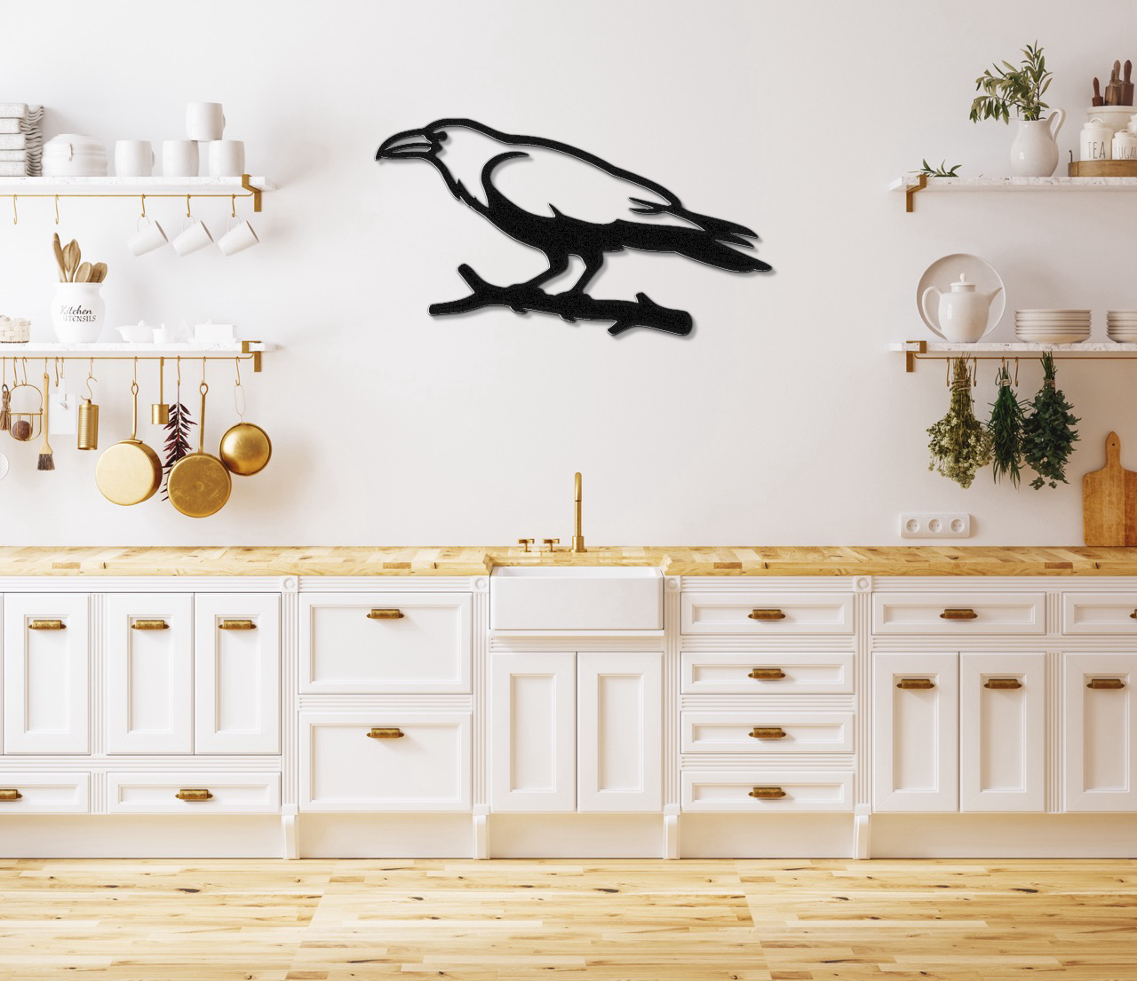 Raven Metal Wall Art