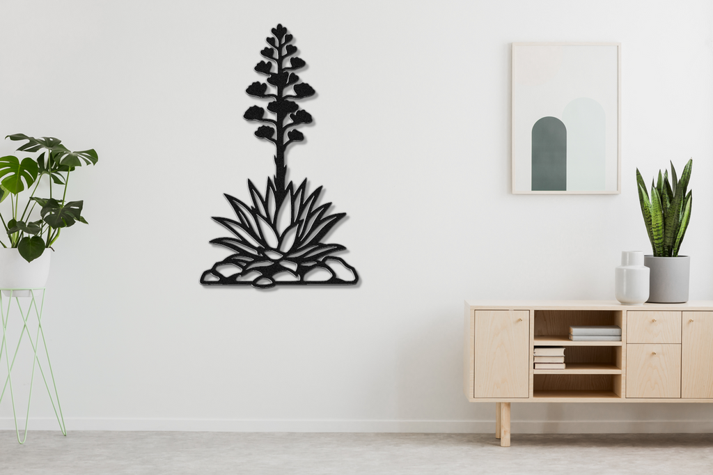 Blooming Agave Metal Wall Art