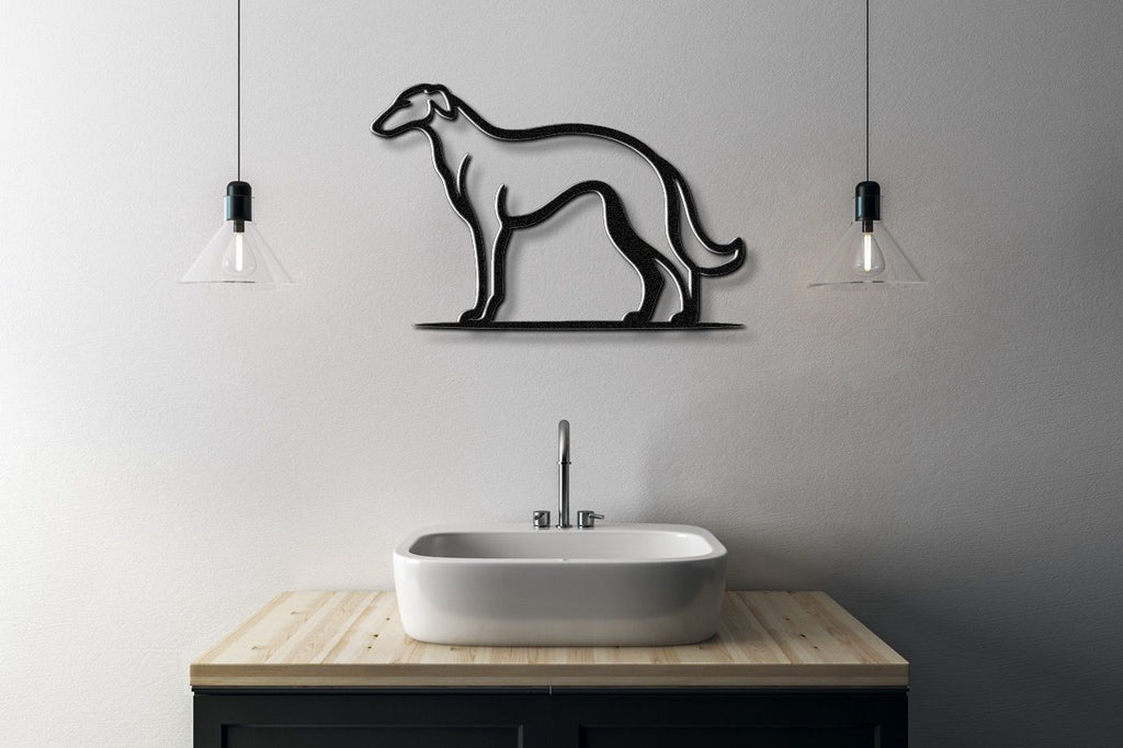 Borzoi Dog Metal Wall Art