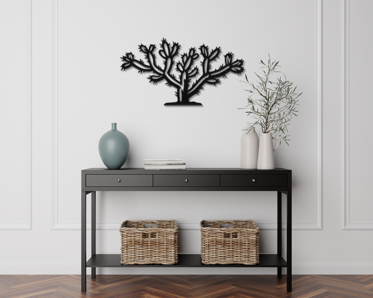 Cholla Cactus Metal Wall Art