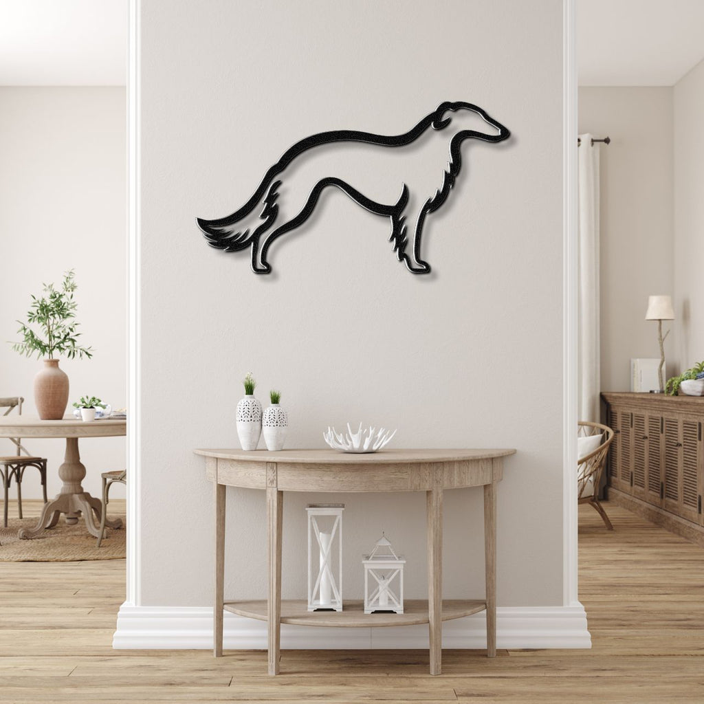 Borzoi Dog Metal Wall Art