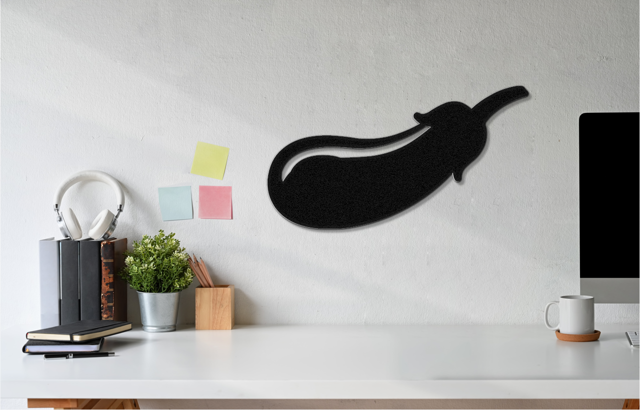 Eggplant Metal Wall Art