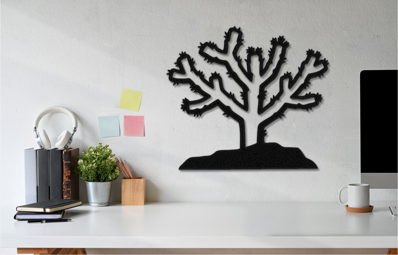 Cholla Cactus Metal Wall Art